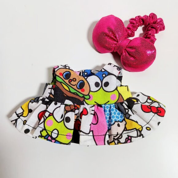Sanrio Hello Kitty and Friends Dress and Metallic Bow Made to fit Labubu Oufit - Picture 6 of 6